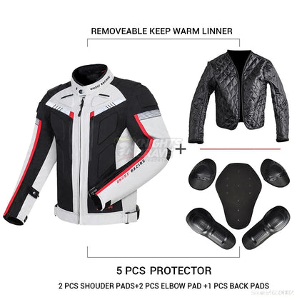 Storm Guard Motorcycle Jacket – Waterproof Cold-Weather Armor