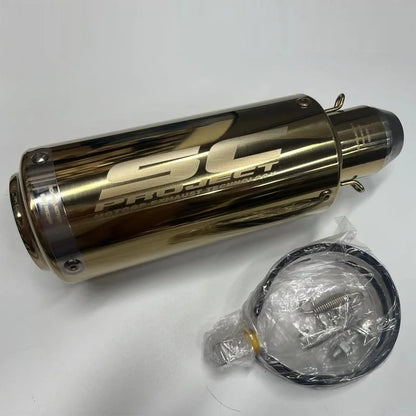 Universal 51/60mm motorcycle sc exhaust inox muffler carbon fiber exhaust with DB Killer for z900 R3 R25 MT07 MT09 R1 Z400 Z650