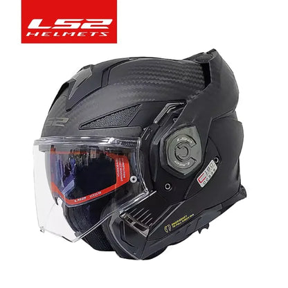 LS2 FF901 Advant X – Carbon Modular Flip-Up Motorcycle Helmet with Sun Visor