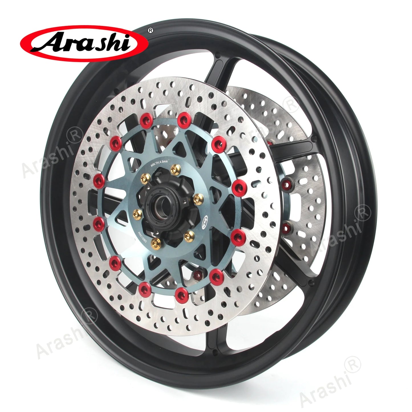 Arashi Front Wheel Rim Brake Disc Rotor Set For BMW S1000RR M Version 2019-2024 / S1000XR 2020-2022 / S1000R 2021-2025