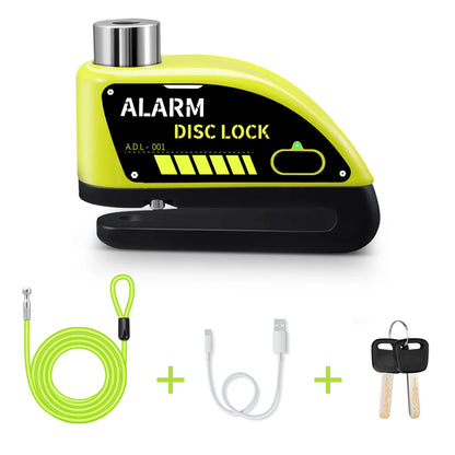 Extractme Motorcycle Alarm Disc Brake Lock Security Moto Wheel Disk Padlock Waterproof 110dB Loud Anti Theft Alarma Motocicleta