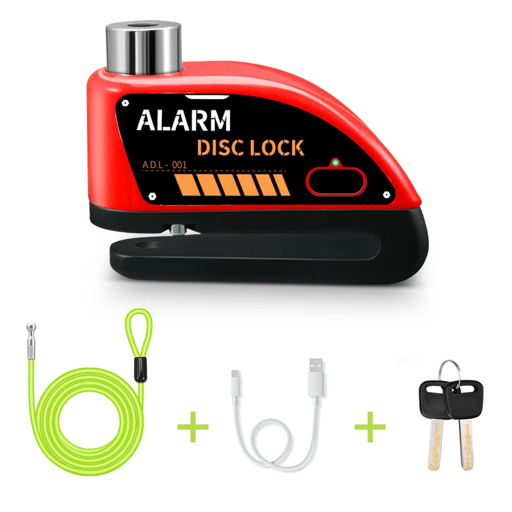 Extractme Motorcycle Alarm Disc Brake Lock Security Moto Wheel Disk Padlock Waterproof 110dB Loud Anti Theft Alarma Motocicleta