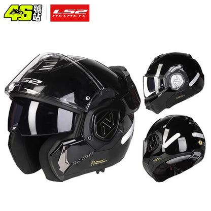 LS2 FF906 Advant Flip-Up – Modular Motorcycle Helmet with Dual Visor