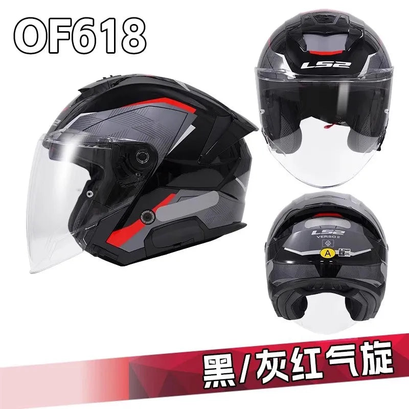 LS2 OF618 Verso 2 – Dual-Lens Open-Face Motorcycle Helmet
