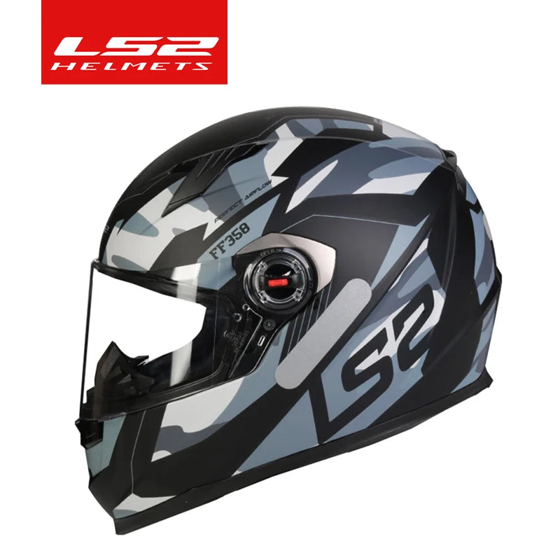 LS2 FF358 – Full-Face Motorcycle Helmet (Men/Women, High-Strength ABS)