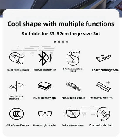 LS2 OF618 Verso 2 – Dual-Lens Open-Face Motorcycle Helmet