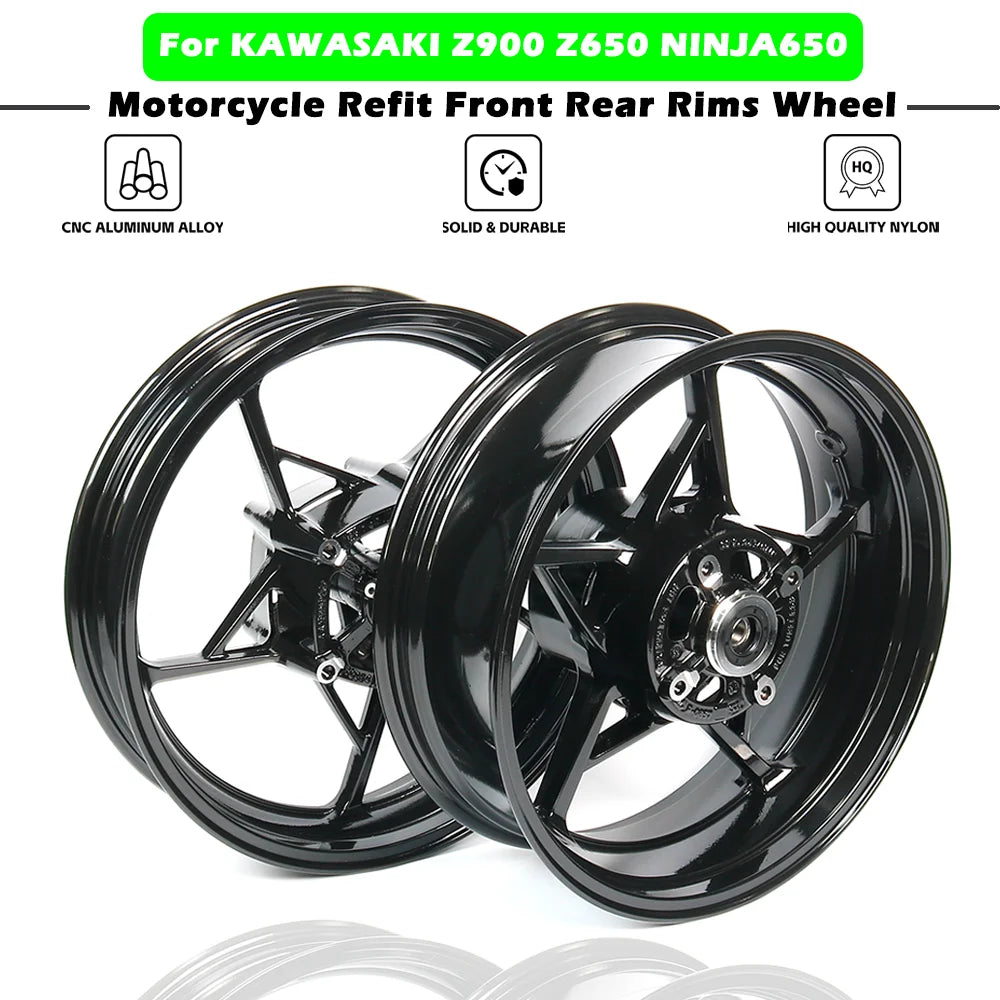 Kawasaki Z900/Z650/Ninja 650 – Front & Rear Steel Wheel Rim Set