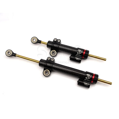 Universal Adjustable Steering Damper – Carbon Finish Stabilizer