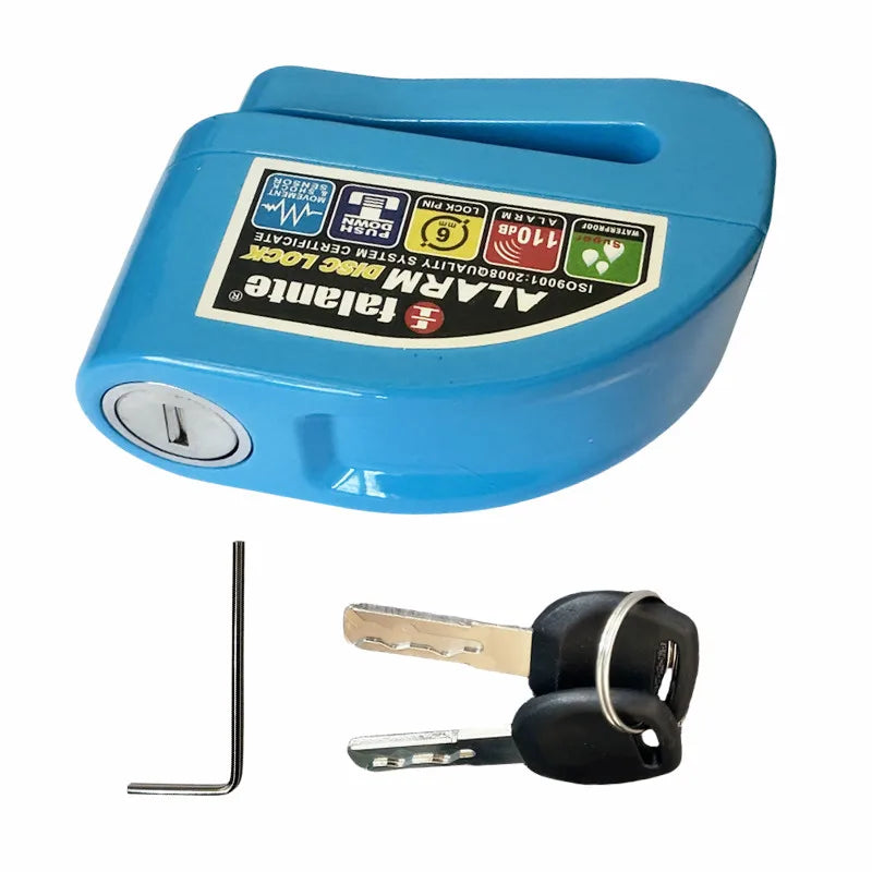 Falante Motorcycle Scooter Disc Brake Lock Bicycle Anti-theft Wheel Disc Brake Lock waterproof Security Alarm Protection 6 Color