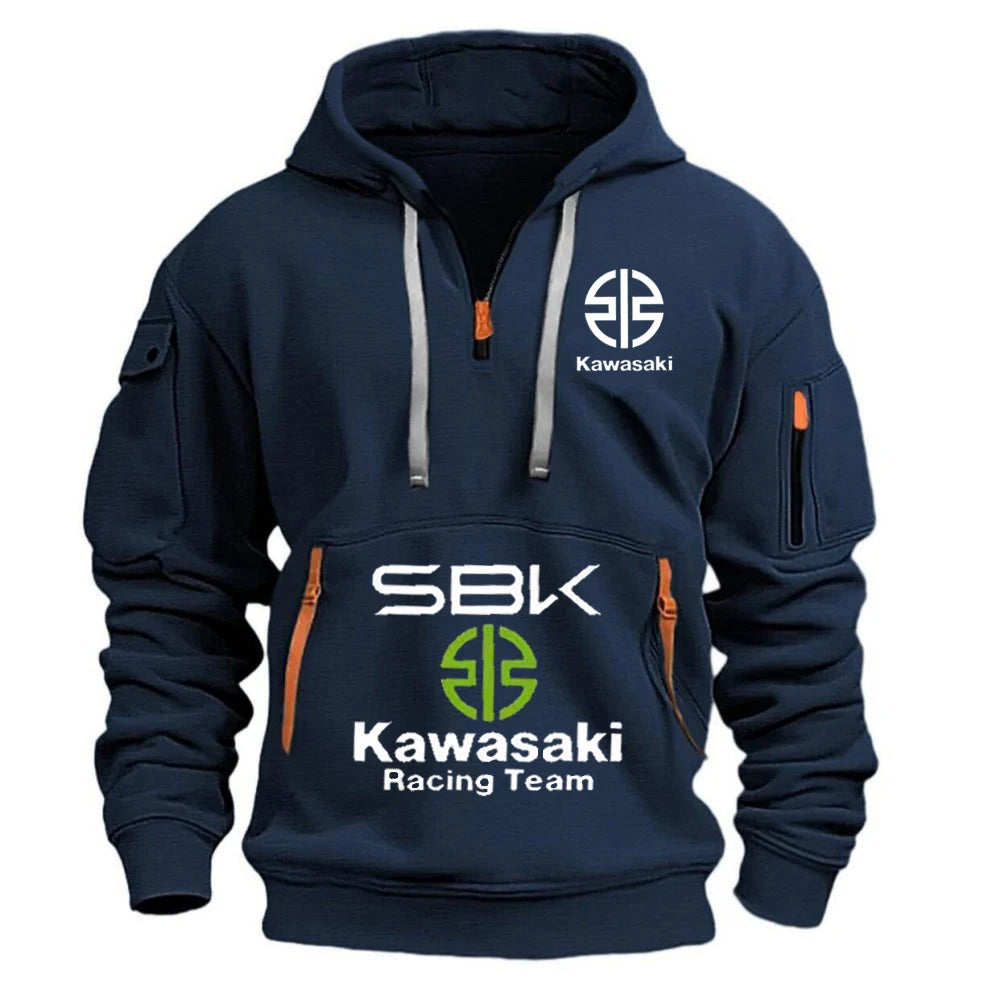 Kawasaki Street Sport Hoodie – Multi-Pocket Performance Pullover