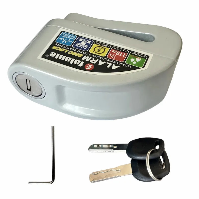 Falante Motorcycle Scooter Disc Brake Lock Bicycle Anti-theft Wheel Disc Brake Lock waterproof Security Alarm Protection 6 Color
