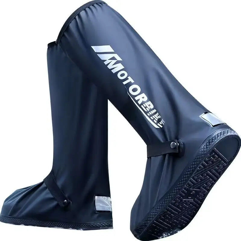 RainGuard High-Tube Boots – Waterproof Reflective Motorcycle Riding Boots