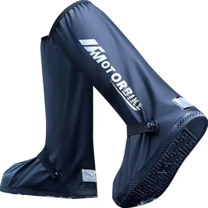 RainGuard High-Tube Boots – Waterproof Reflective Motorcycle Riding Boots