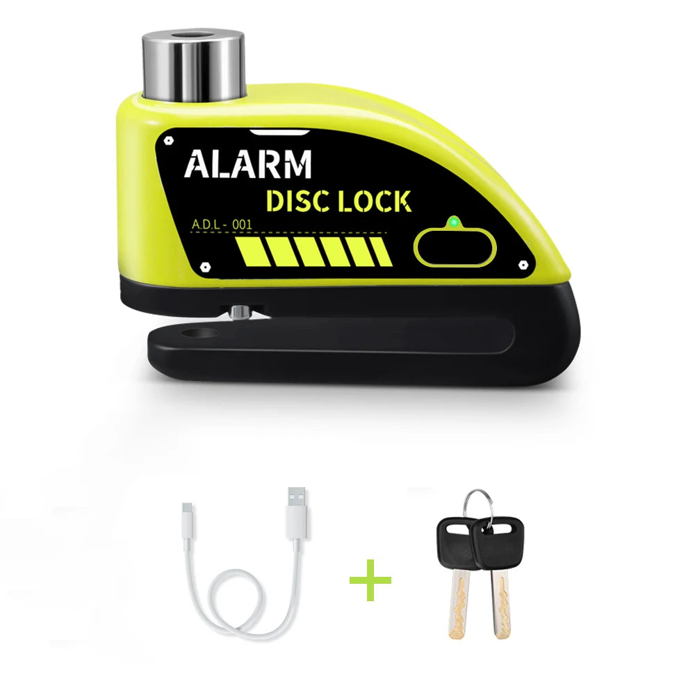 Extractme Motorcycle Alarm Disc Brake Lock Security Moto Wheel Disk Padlock Waterproof 110dB Loud Anti Theft Alarma Motocicleta