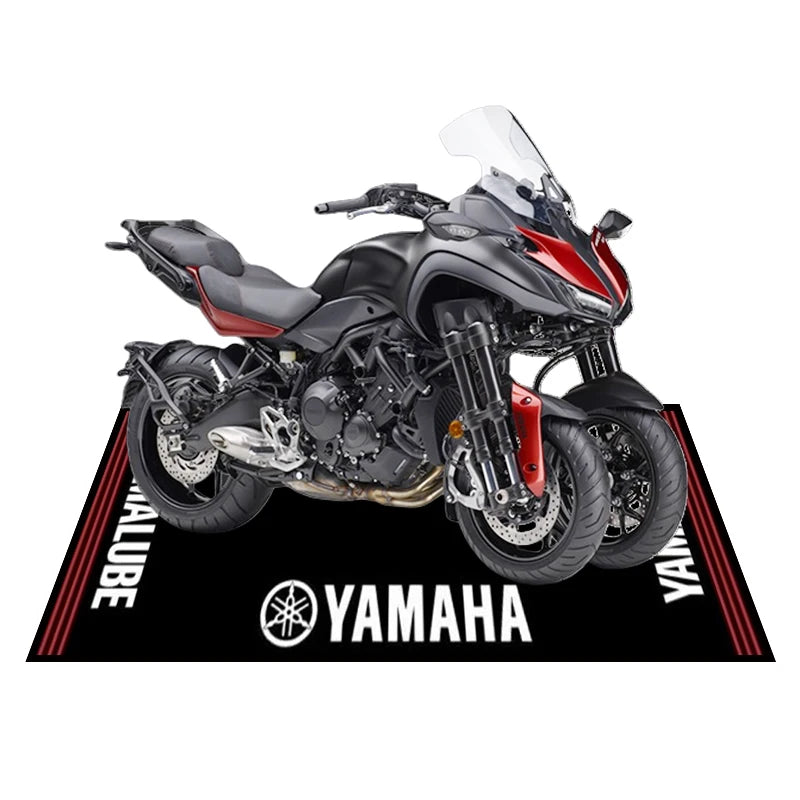 Yamaha Racing Garage Mat – Anti-Slip Waterproof Display Pad