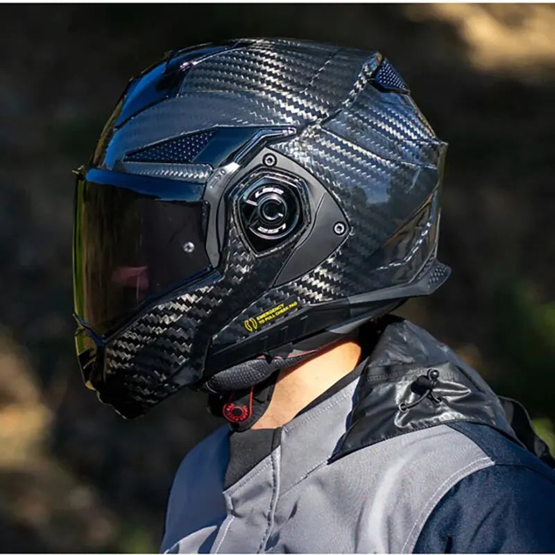 LS2 FF901 Advant X – Carbon Modular Flip-Up Motorcycle Helmet with Sun Visor