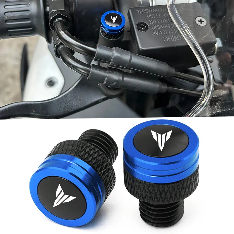 Yamaha MT Series Mirror Hole Plug Set – Aluminum Screw Caps