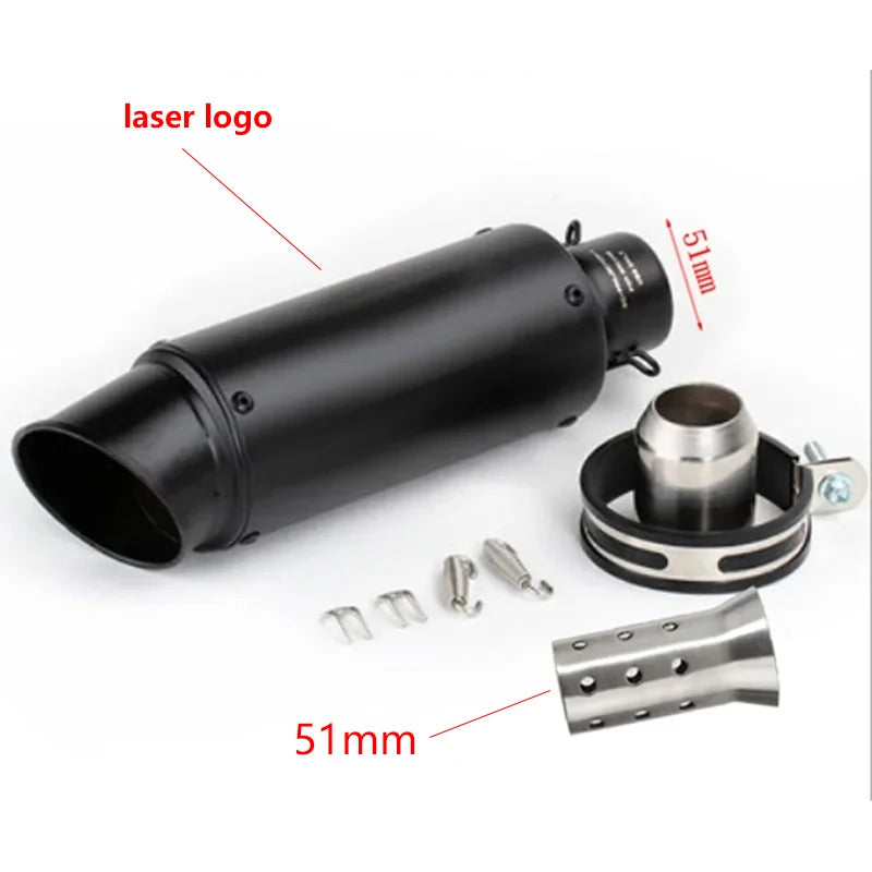 Universal 51/60mm motorcycle sc exhaust inox muffler carbon fiber exhaust with DB Killer for z900 R3 R25 MT07 MT09 R1 Z400 Z650