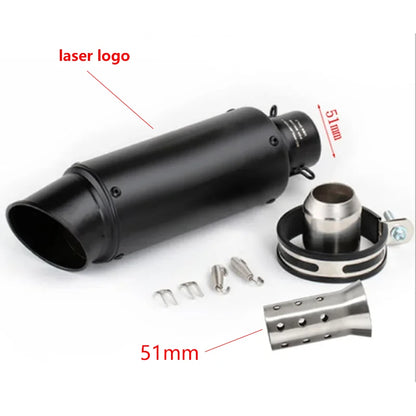 Universal 51/60mm motorcycle sc exhaust inox muffler carbon fiber exhaust with DB Killer for z900 R3 R25 MT07 MT09 R1 Z400 Z650