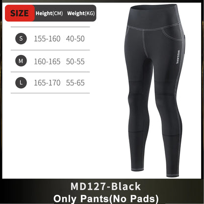 WOSAWE Women Motorcycle Pants Anti-fall High Waist Reflective Motorcycle Rider Pants Racing Fitness GYM Trousers Honey Peach Hip