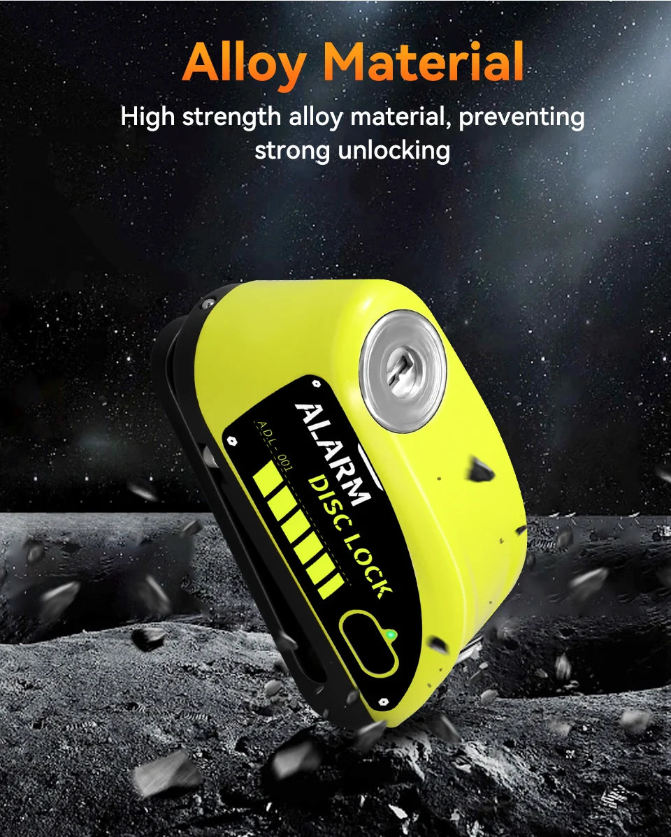 Extractme Motorcycle Alarm Disc Brake Lock Security Moto Wheel Disk Padlock Waterproof 110dB Loud Anti Theft Alarma Motocicleta