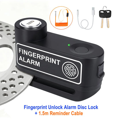 Extractme Motorcycle Alarm Disc Brake Lock Security Moto Wheel Disk Padlock Waterproof 110dB Loud Anti Theft Alarma Motocicleta