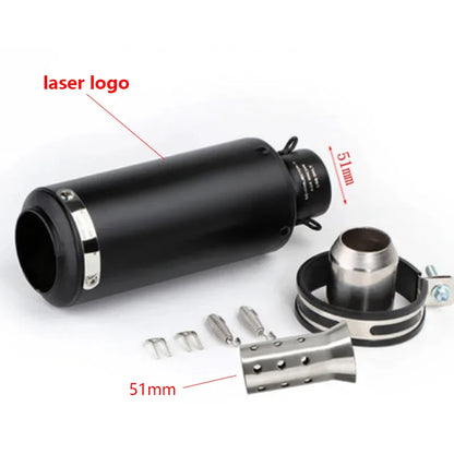 Universal 51/60mm motorcycle sc exhaust inox muffler carbon fiber exhaust with DB Killer for z900 R3 R25 MT07 MT09 R1 Z400 Z650