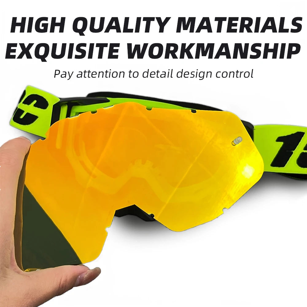 Hot 100 Motorcycle Goggles Cycling Glasses Outdoor Off-Road Ski Sport MX ATV Dirt Bike Racing Glasses Motocross Bicycle Goggles