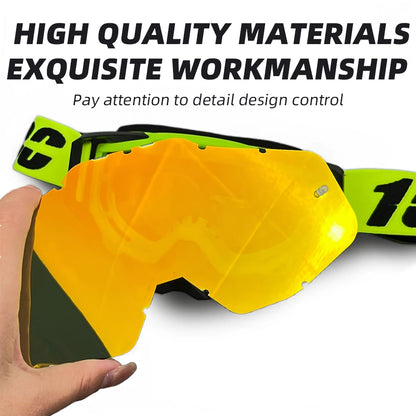 Hot 100 Motorcycle Goggles Cycling Glasses Outdoor Off-Road Ski Sport MX ATV Dirt Bike Racing Glasses Motocross Bicycle Goggles