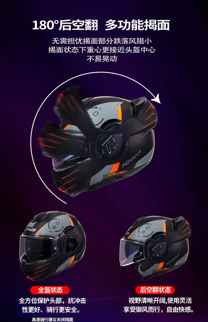 LS2 FF906 Advant Flip-Up – Modular Motorcycle Helmet with Dual Visor