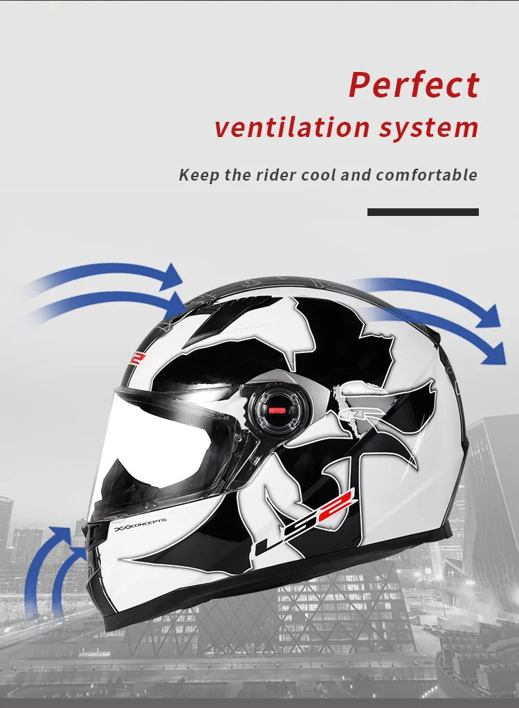 LS2 FF358 – High-Strength Full-Face Motorcycle Helmet