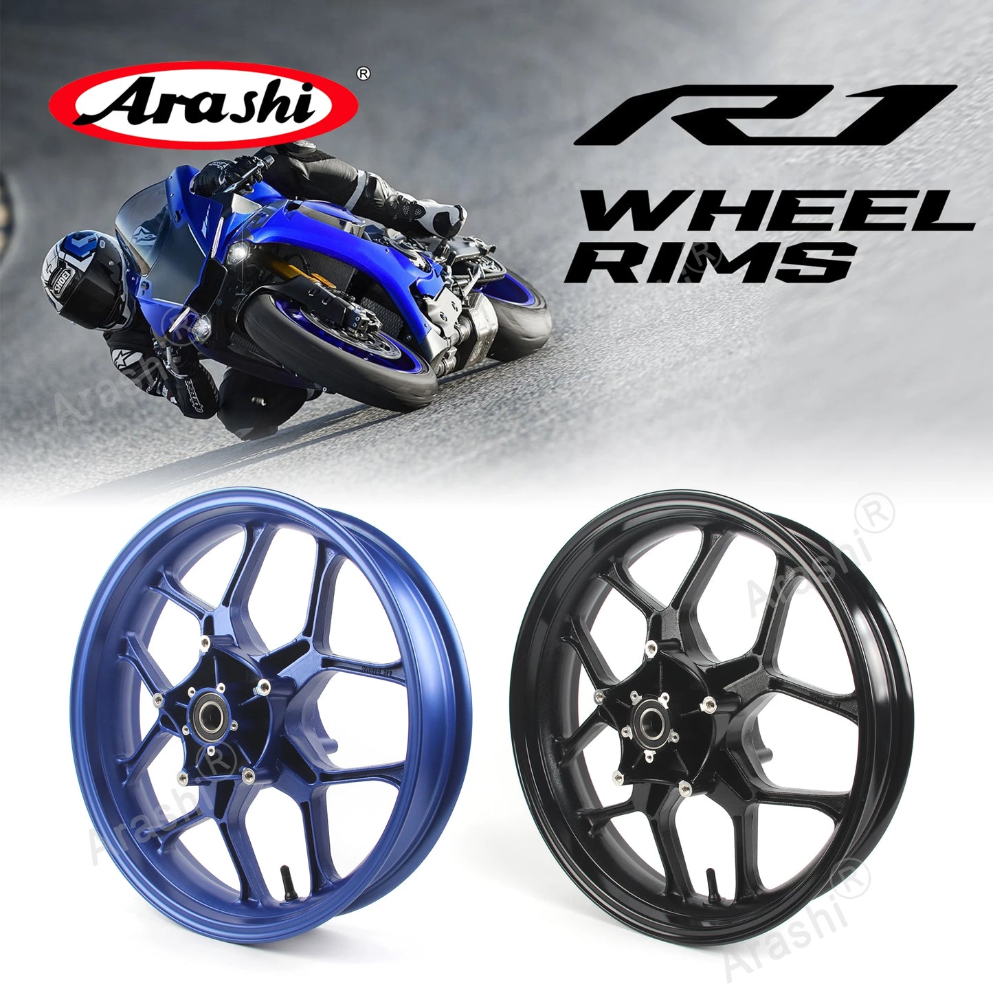 Yamaha R1/R1M/R1S/R6/MT-10 – Arashi Front Wheel Rim (2022–2025)