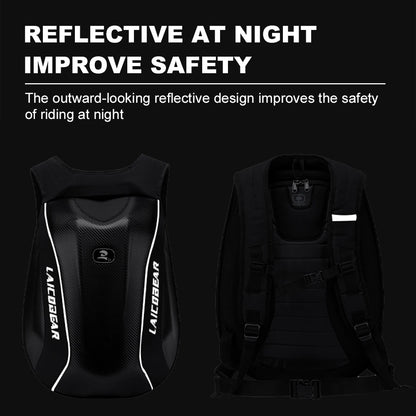 Vintage Motorcycle Full Face Helmet Backpack Large Capacity Motocross Backpack Carbon Fiber Shell Motorbike Backpack Waterproof