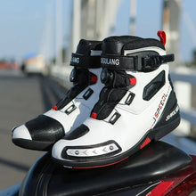 RiderPro Leather Boots – Breathable Anti-Slip Motorcycle Boots (Ankle Length)