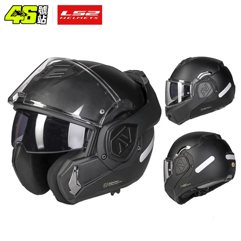LS2 FF906 Advant Flip-Up – Modular Motorcycle Helmet with Dual Visor