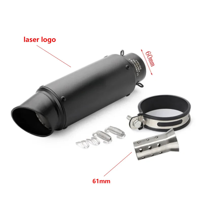 Universal 51/60mm motorcycle sc exhaust inox muffler carbon fiber exhaust with DB Killer for z900 R3 R25 MT07 MT09 R1 Z400 Z650