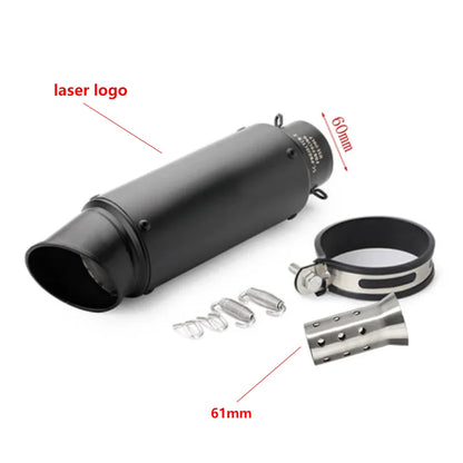 Universal 51/60mm motorcycle sc exhaust inox muffler carbon fiber exhaust with DB Killer for z900 R3 R25 MT07 MT09 R1 Z400 Z650