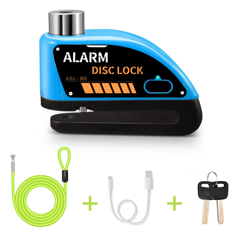 Extractme Motorcycle Alarm Disc Brake Lock Security Moto Wheel Disk Padlock Waterproof 110dB Loud Anti Theft Alarma Motocicleta
