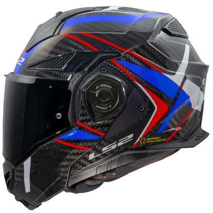 LS2 FF901 Advant X – Carbon Modular Flip-Up Motorcycle Helmet with Sun Visor