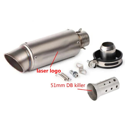 Universal 51/60mm motorcycle sc exhaust inox muffler carbon fiber exhaust with DB Killer for z900 R3 R25 MT07 MT09 R1 Z400 Z650