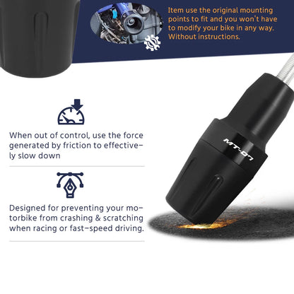 Yamaha MT-07 Frame Sliders – Crash Protection Pads