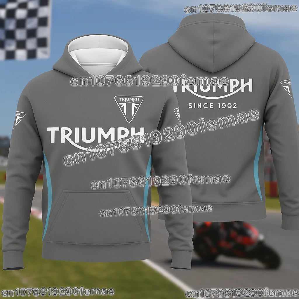 TRIUMPH Hoodie Hot Selling Motorcycle Riding Fan Sweatshirt 2026 Fashion Printed Street Casual Top for Spring Autumn Winter