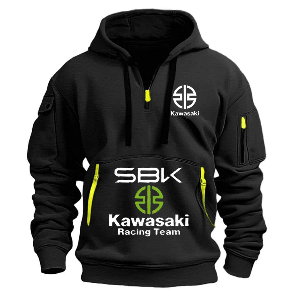 Kawasaki Street Sport Hoodie – Multi-Pocket Performance Pullover