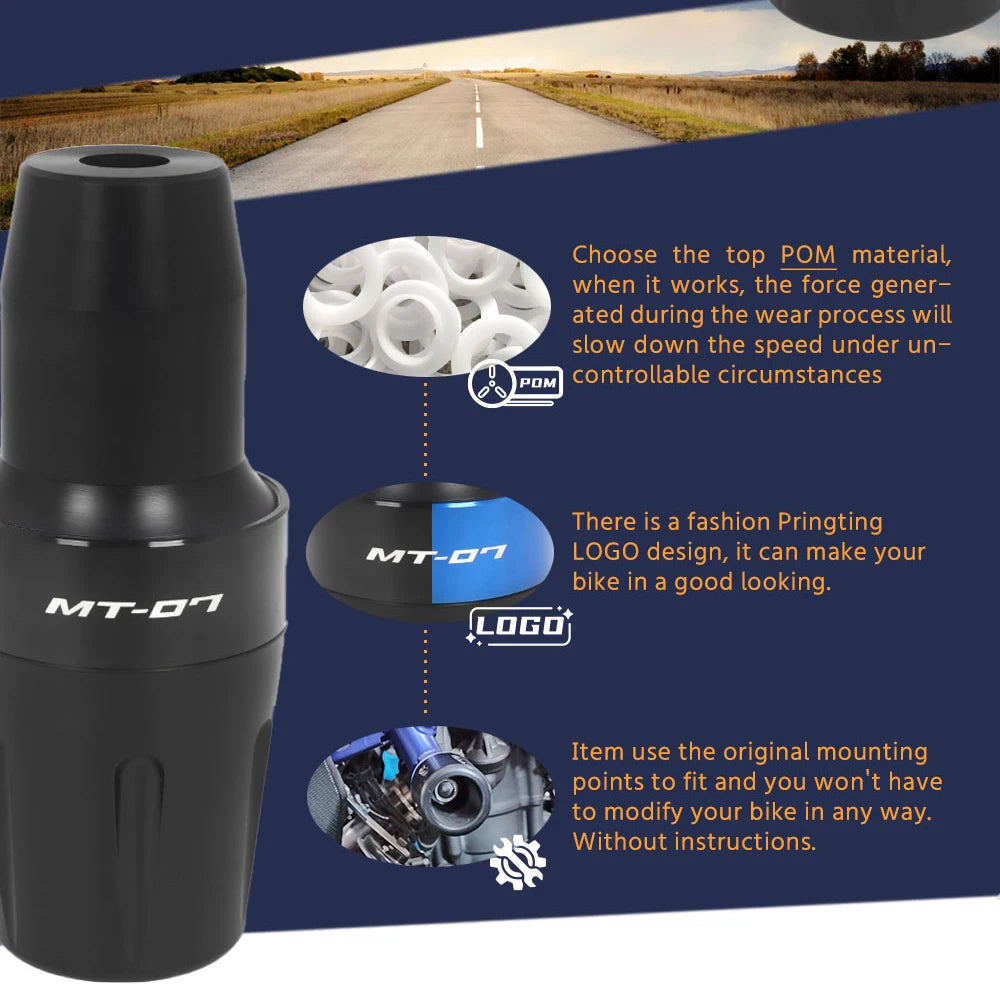 Yamaha MT-07 Frame Sliders – Crash Protection Pads