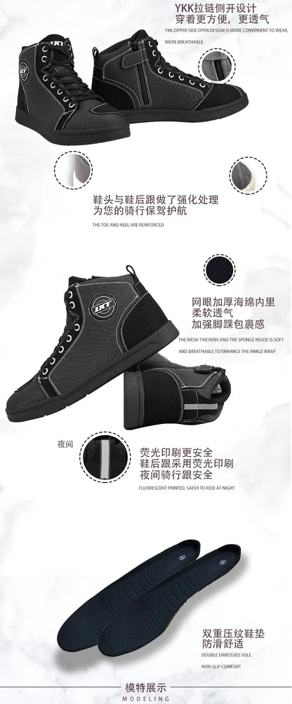 JXT WOLF Riding Boots – Breathable Short Motorcycle Boots for Men & Women