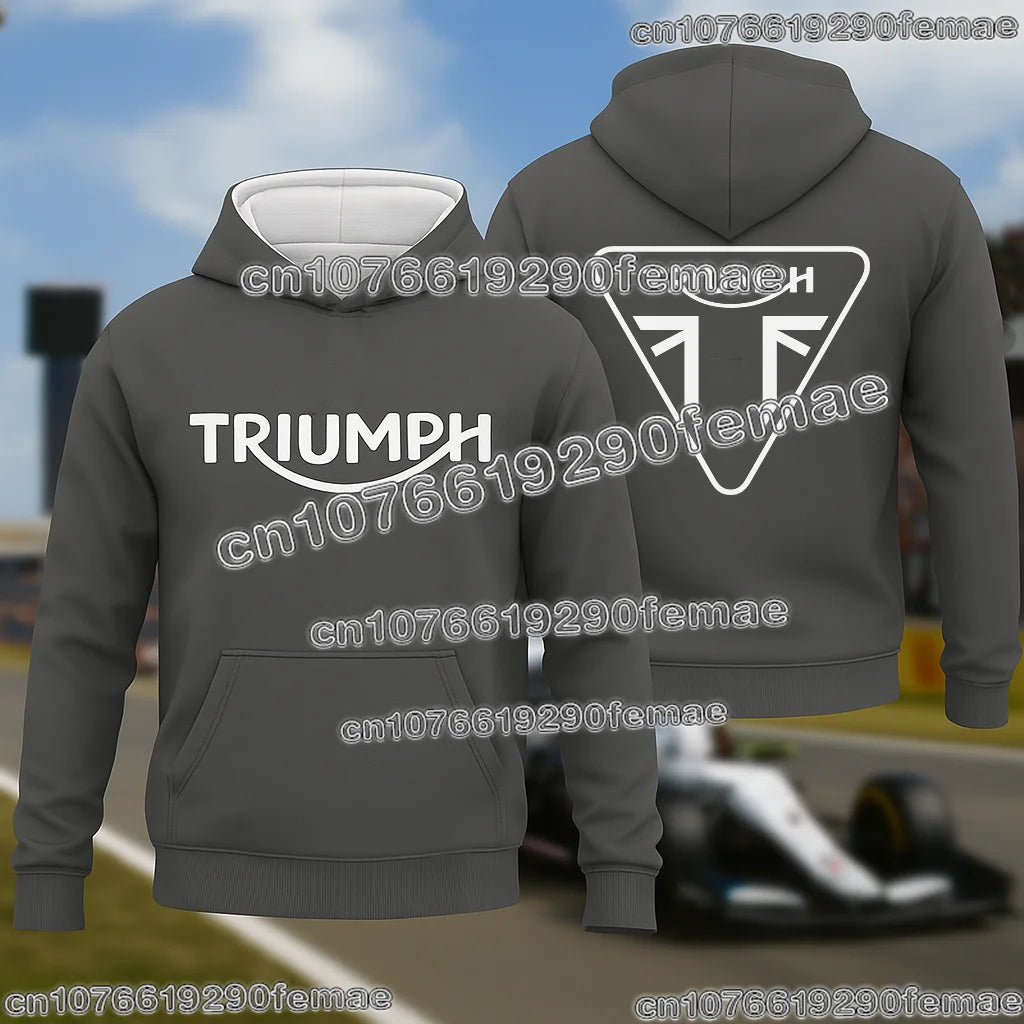 TRIUMPH Hoodie Hot Selling Motorcycle Riding Fan Sweatshirt 2026 Fashion Printed Street Casual Top for Spring Autumn Winter