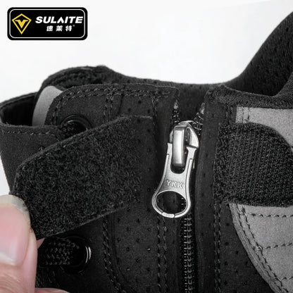 MotoFlex Racing Boots – Breathable Anti-Fall Motorcycle Road Boots with Gear-Shift Pad