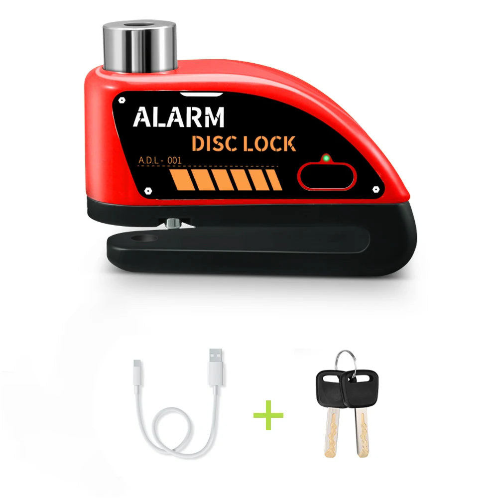 Extractme Motorcycle Alarm Disc Brake Lock Security Moto Wheel Disk Padlock Waterproof 110dB Loud Anti Theft Alarma Motocicleta