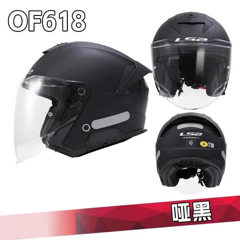 LS2 OF618 Verso 2 – Dual-Lens Open-Face Motorcycle Helmet