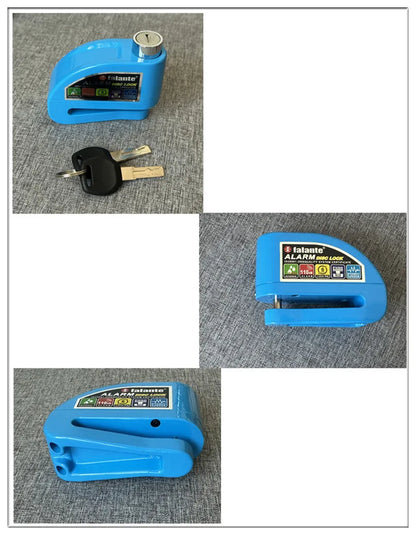 Falante Motorcycle Scooter Disc Brake Lock Bicycle Anti-theft Wheel Disc Brake Lock waterproof Security Alarm Protection 6 Color